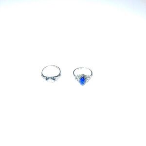 Moonstone and Lapis Lazuli Sterling Silver Ring